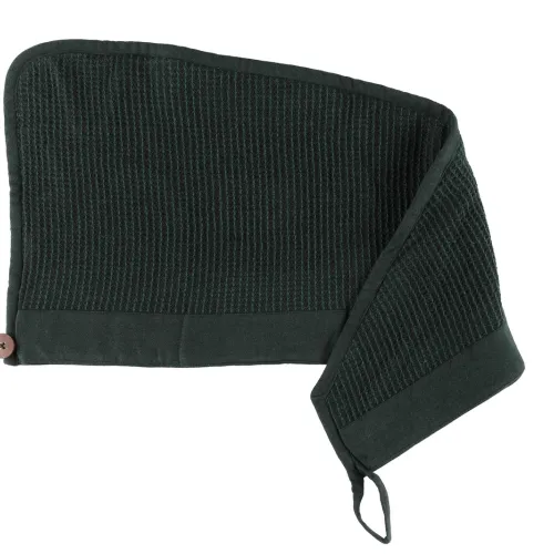 RENTO turban na vlasy kenno, černo tmavě zelená