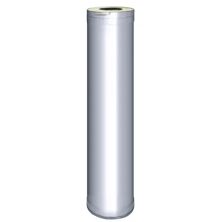 HARVIA AUSTRIA WHP1000 – dvoupláštový komín z nerezové oceli ve stříbrné/černé barvě