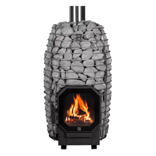 HUUM hive flow – 9,8 kw – elegantní saunové kamna na dřevo i s možností přikládání z jiné místnosti