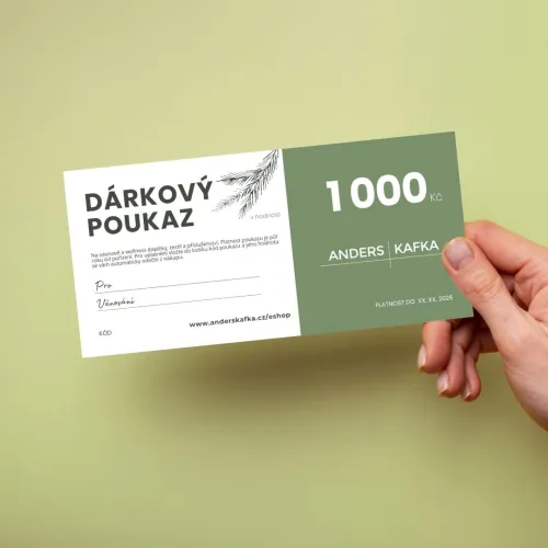 ANDERS&KAFKA Dárkový poukaz v hodnotě 1000 Kč