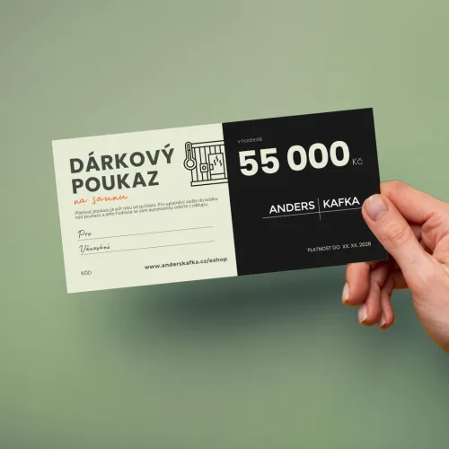 ANDERS&KAFKA Dárkový poukaz na saunu a další sortiment