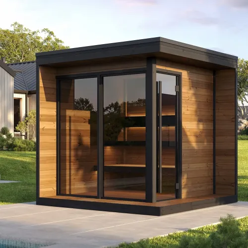 Exteriérová sauna z Thermowood ANNA