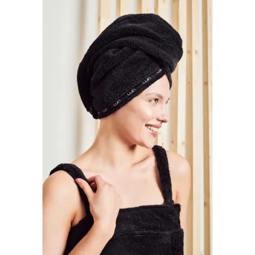 LUIN LIVING turban na vlasy, černý