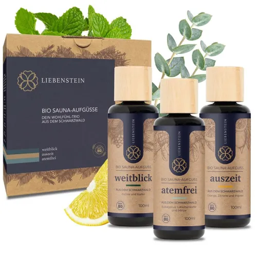 LIEBENSTEIN dárkové balení 3x100ml bio saunových vonných esencí